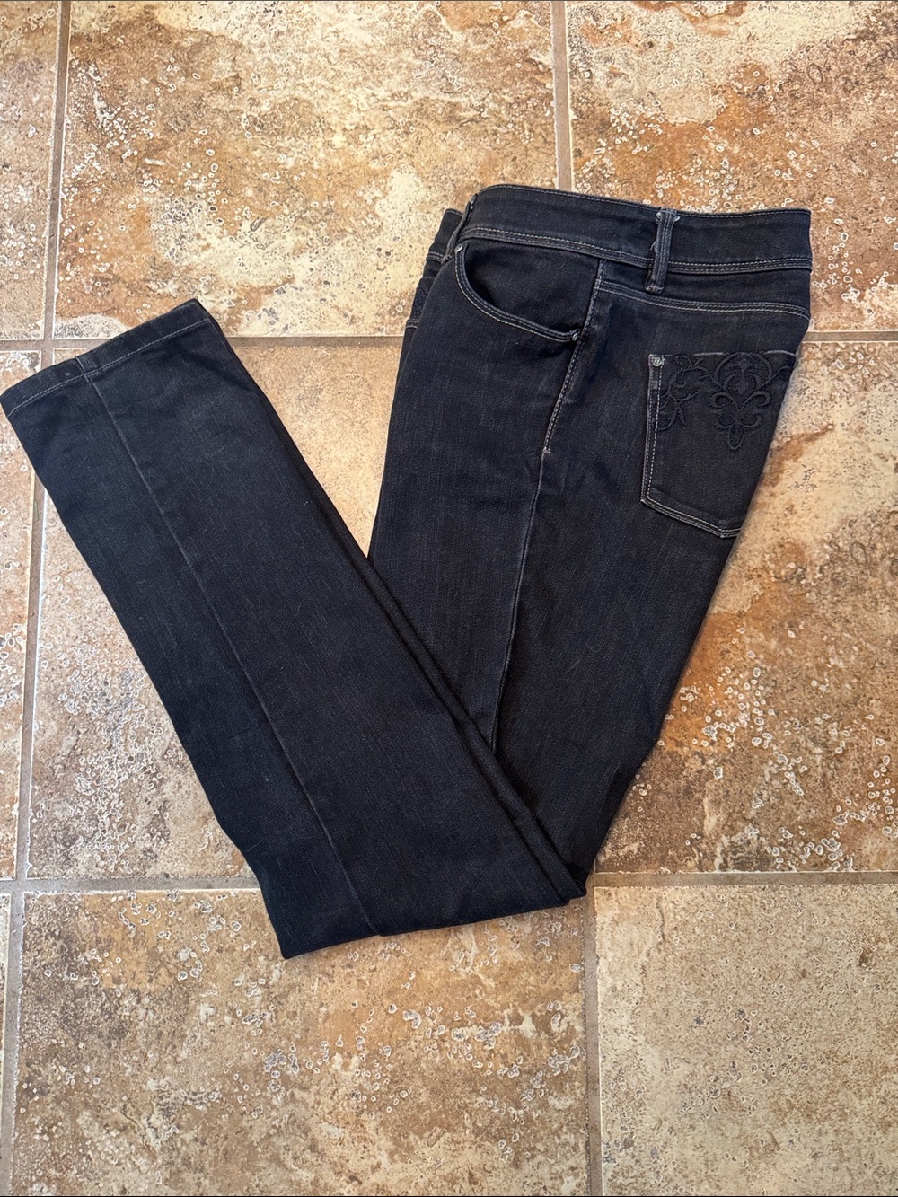 White House Black Market Women's Skinny Jeans - Black/Grey